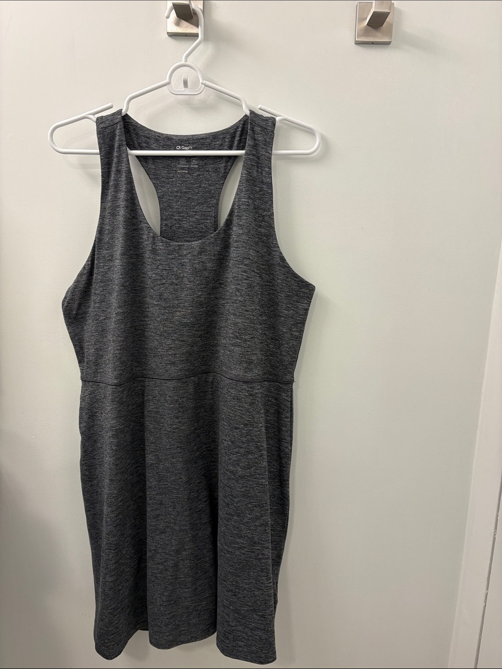 GAP Charcoal Heather Racerback Mini Dress